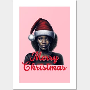 Black Woman Santa, Black Mrs Santa Claus, African American Santa Posters and Art